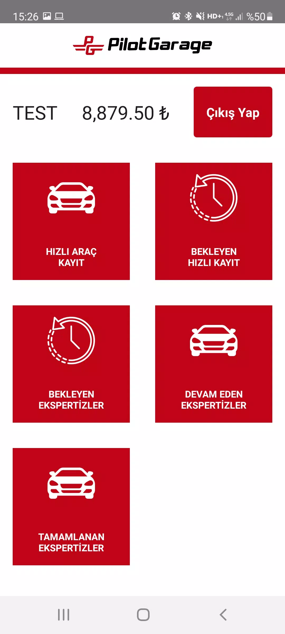 Pilotgarage Usta Uygulaması Captura de pantalla 1