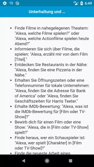 Befehle für Echo Dot Capture d'écran 4