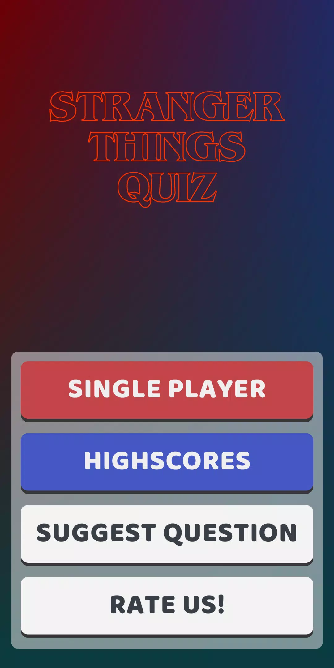 Stranger Things Quiz應用截圖第1張