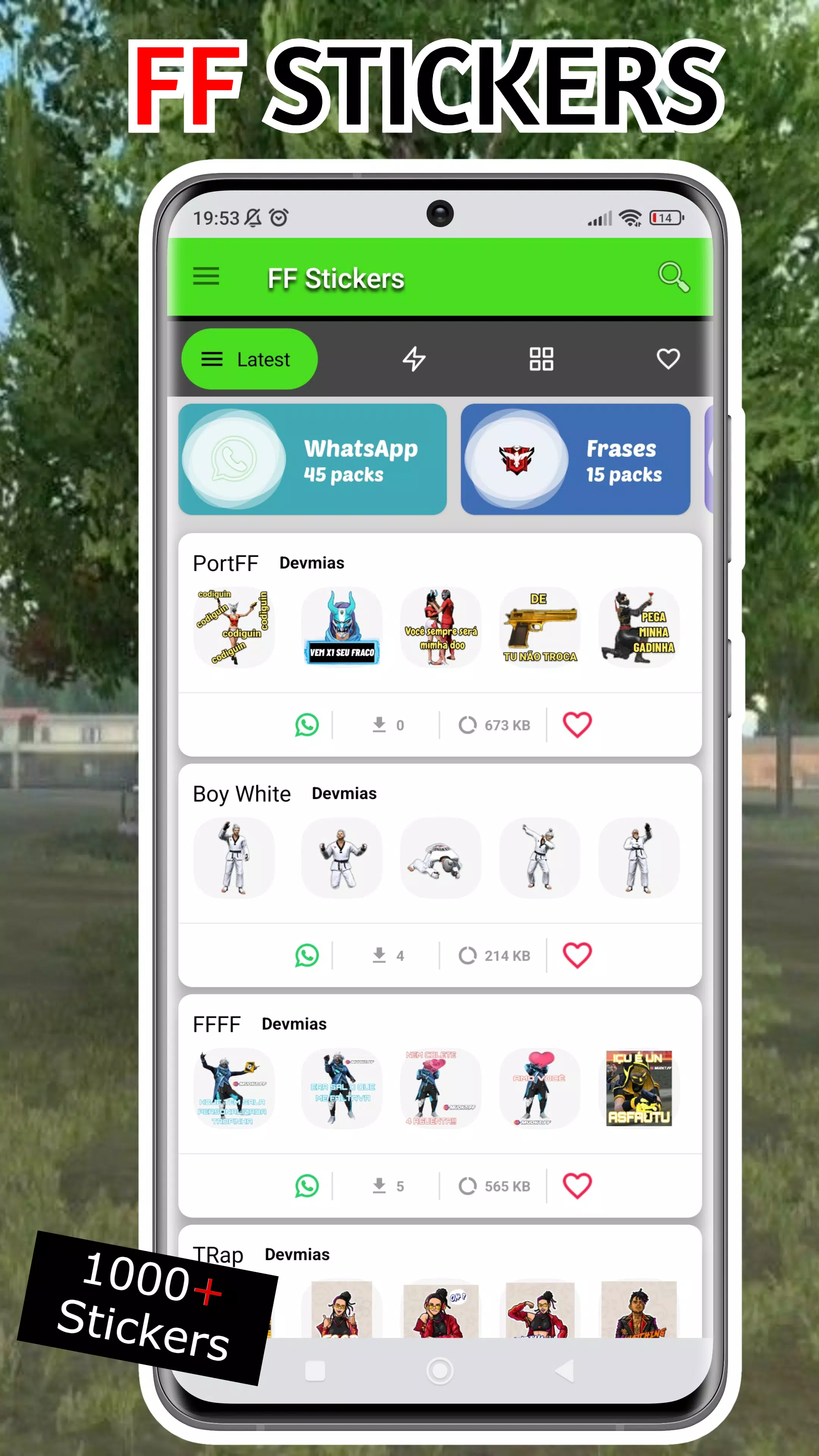 FF Stickers Captura de tela 1