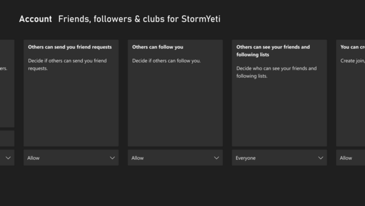 Xbox Friend Requests and Follow Feature