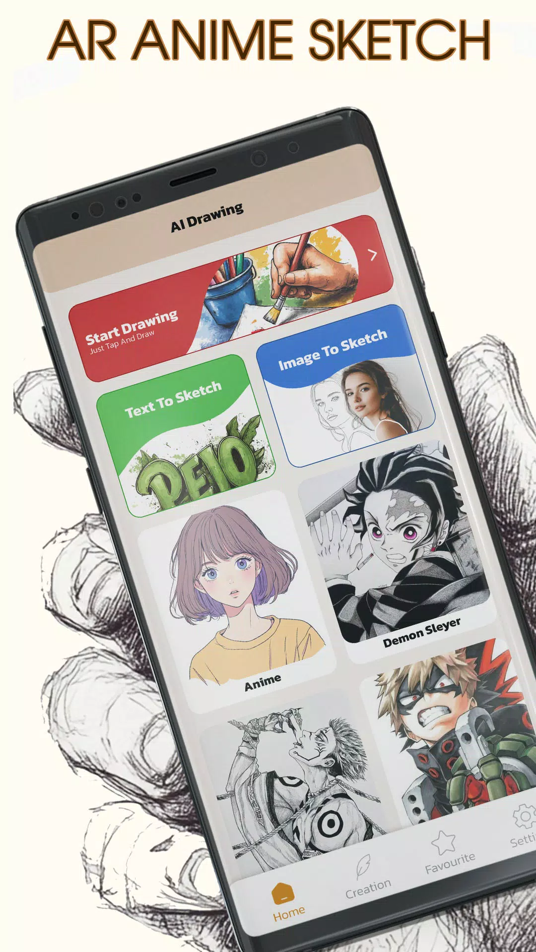 AR Anime Sketch: Trace & Draw 스크린샷 1
