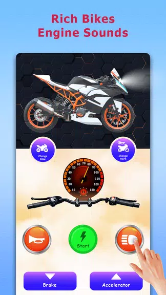 Super Bike Engine Sounds Sim Captura de pantalla 3