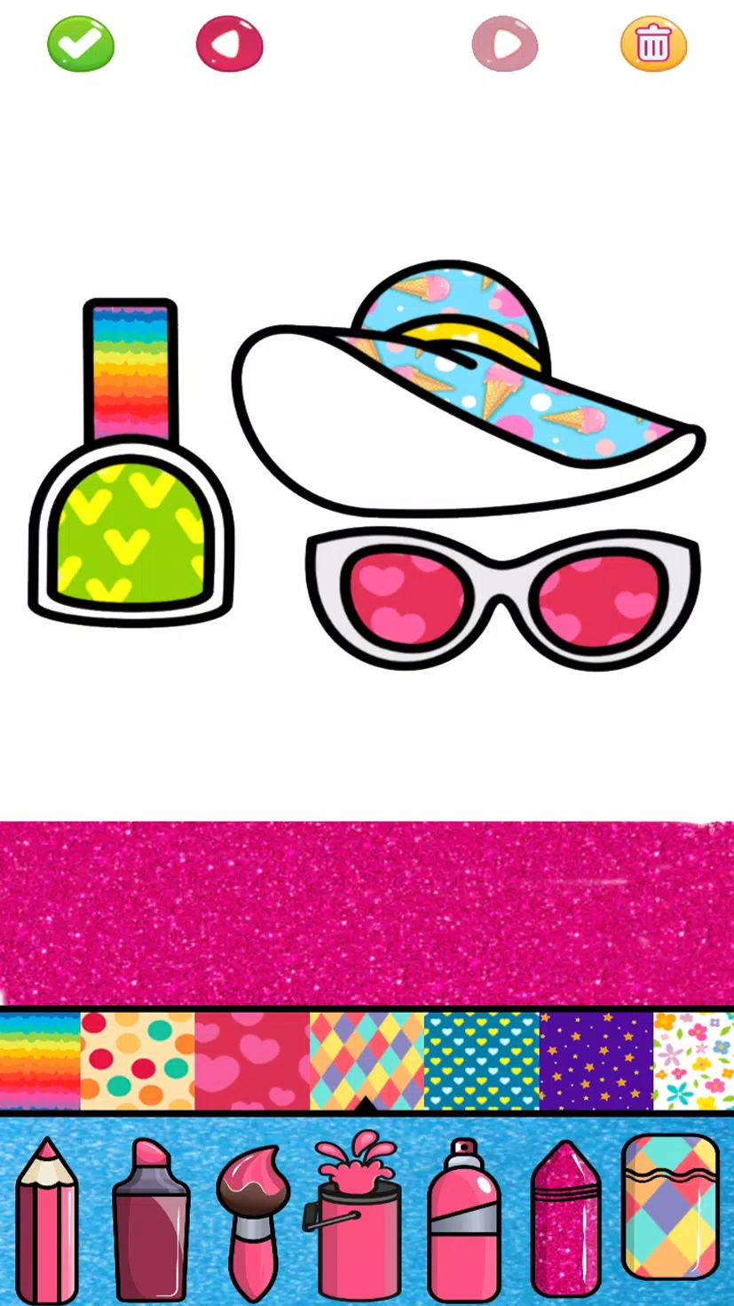 Beauty Glitter coloring game Скриншот 3