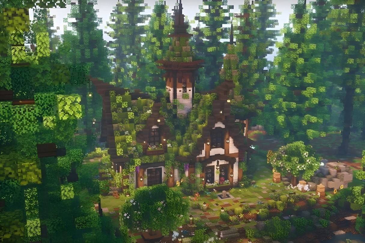 Casa de fadas de musgo