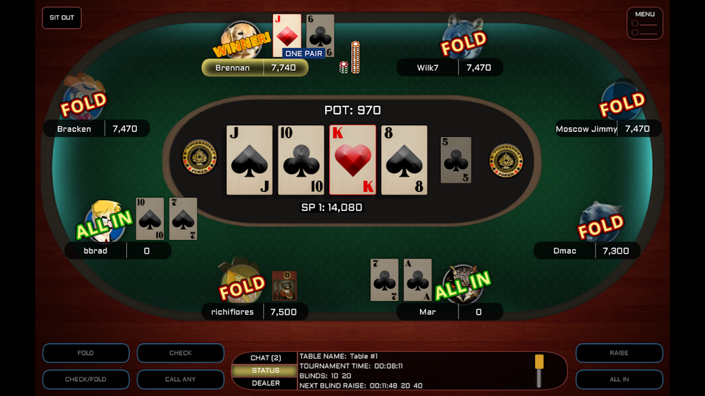 E-Tournament Poker Screenshot 1