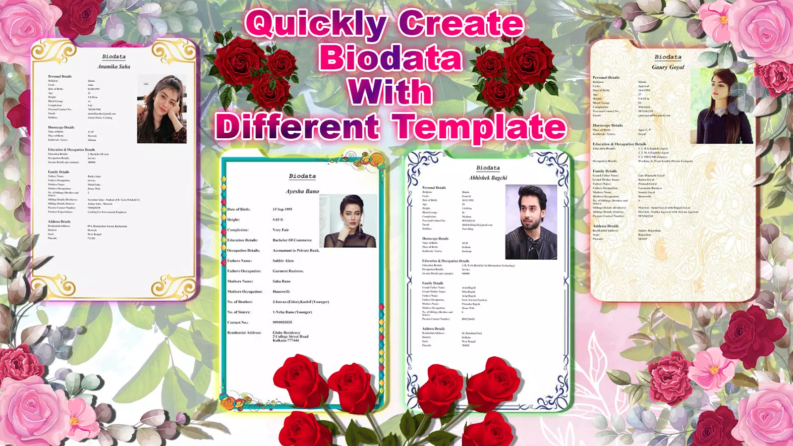 Marriage Biodata Maker Capture d'écran 2