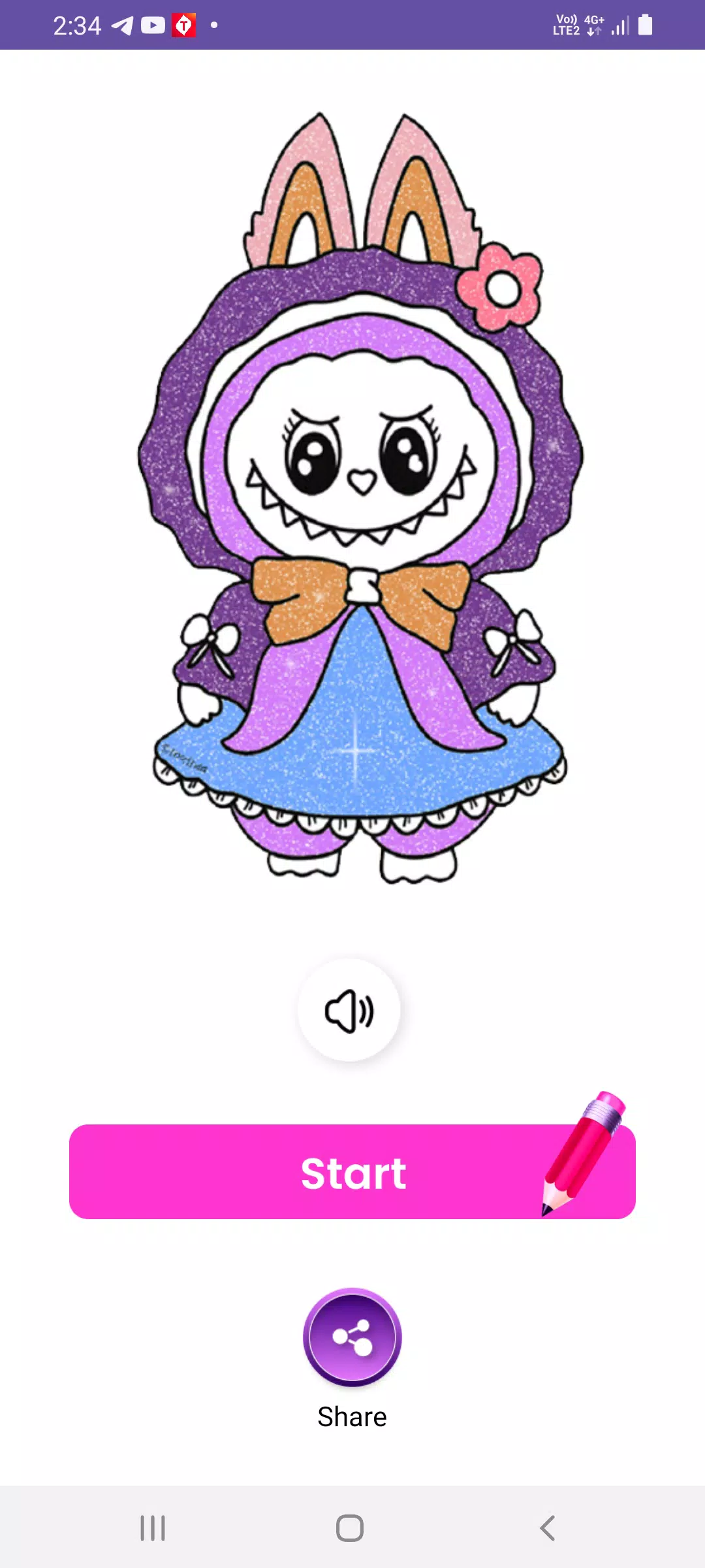Labubu Glitter Coloring スクリーンショット 2