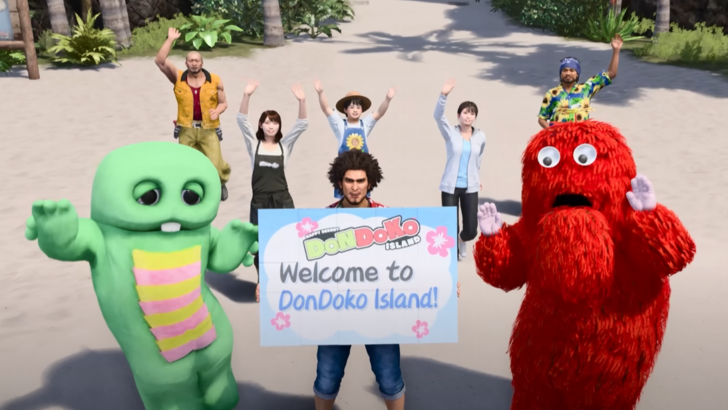 就像龙：无限财富的Dondoko Island家具来自重用的游戏资产