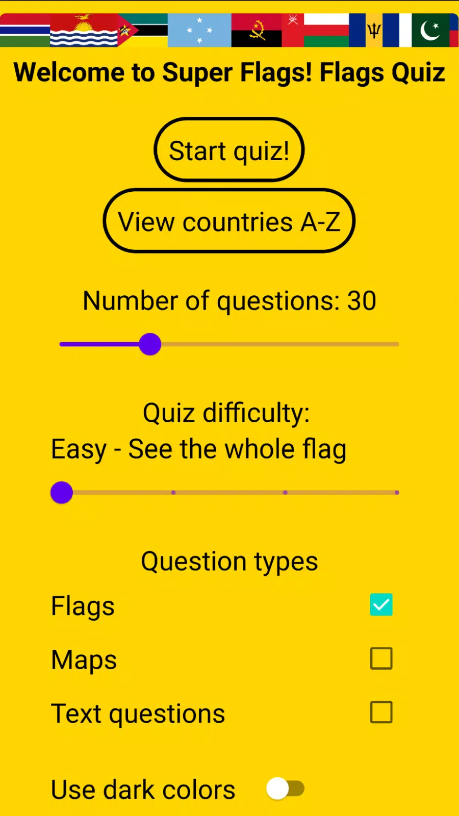 Super Flags! Flag Quiz Capture d'écran 1