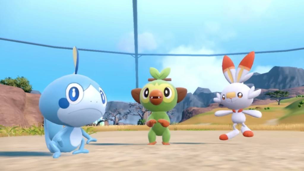 Gen 8 Starters Sobble, Grookey e Scorbunny em Pokémon Scarlet & Violet