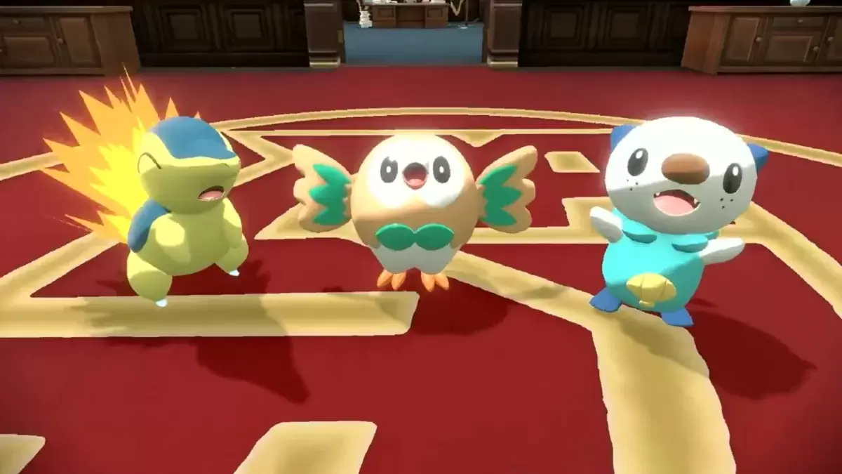 Pokémon Legends: Arceus iniciantes Cyndaquil, Rowlet e Oshawott