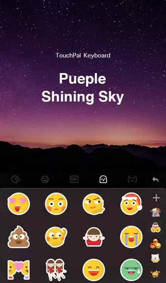 Purple Sky Keyboard Theme Captura de tela 3