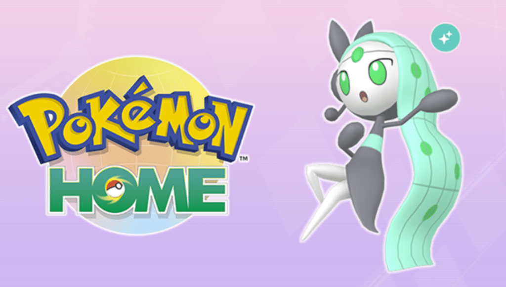 Meloetta brilhante em Pokemon Home
