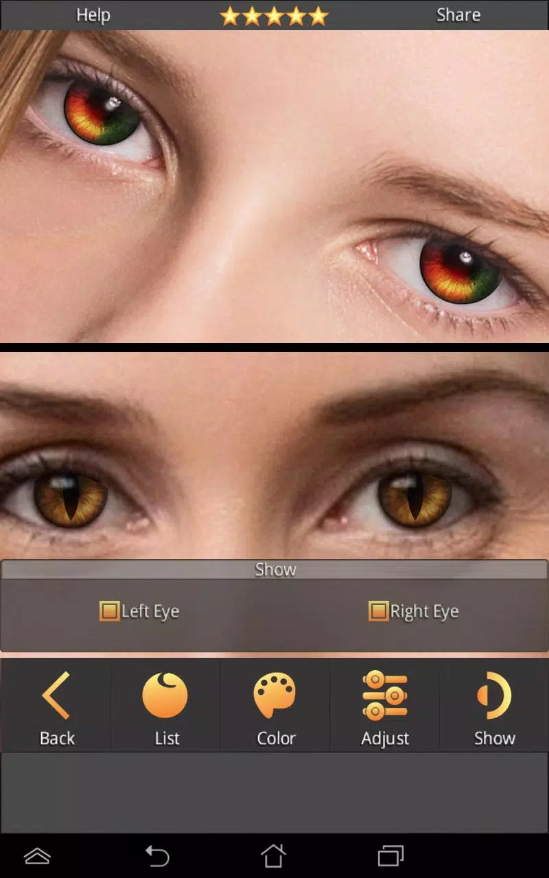 FoxEyes - Change Eye Color Zrzut ekranu 2
